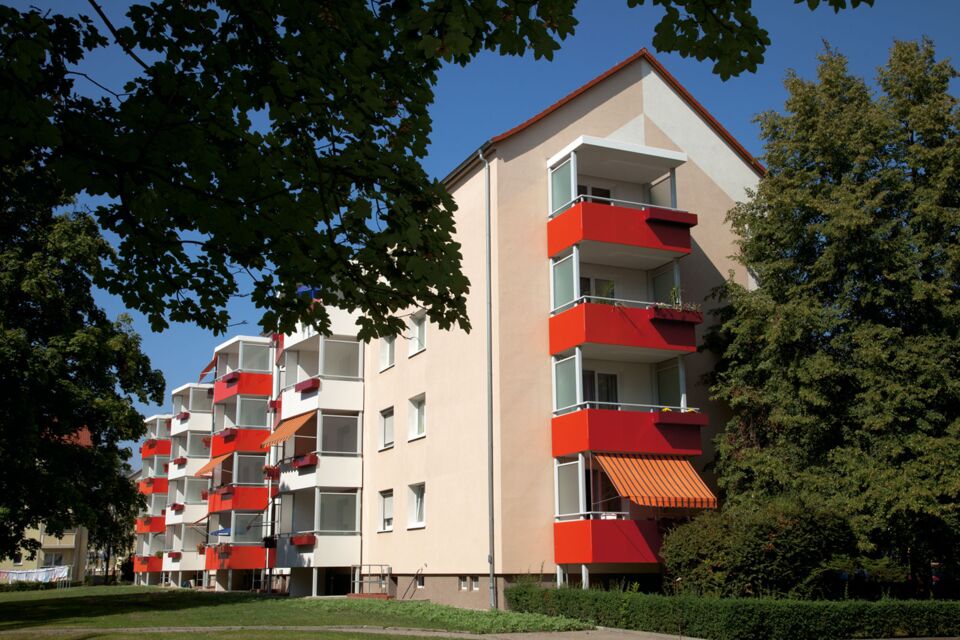 Wohnblock der Wohnungsgenossenschaft Riesa Wohnblock