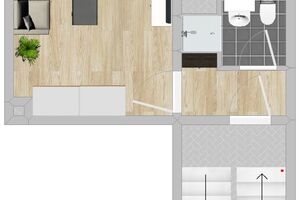Kleine 1-Raum-Wohnung zum günstigen Preis