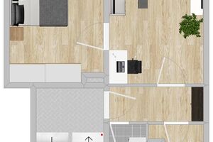 2-Raum-Wohnung mit Balkon am Stadtrand