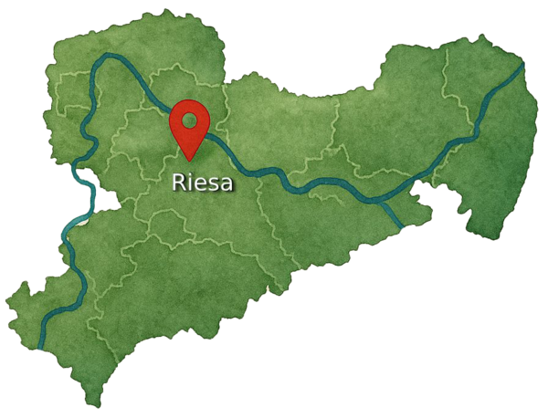 Karte Sachsen mit Pin auf Riesa Karte Sachsen mit Pin auf Riesa