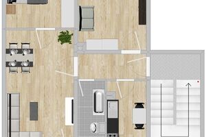 3 Räume und Balkon in Gröba