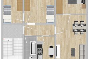 4-Raum-Wohnung mit Balkon